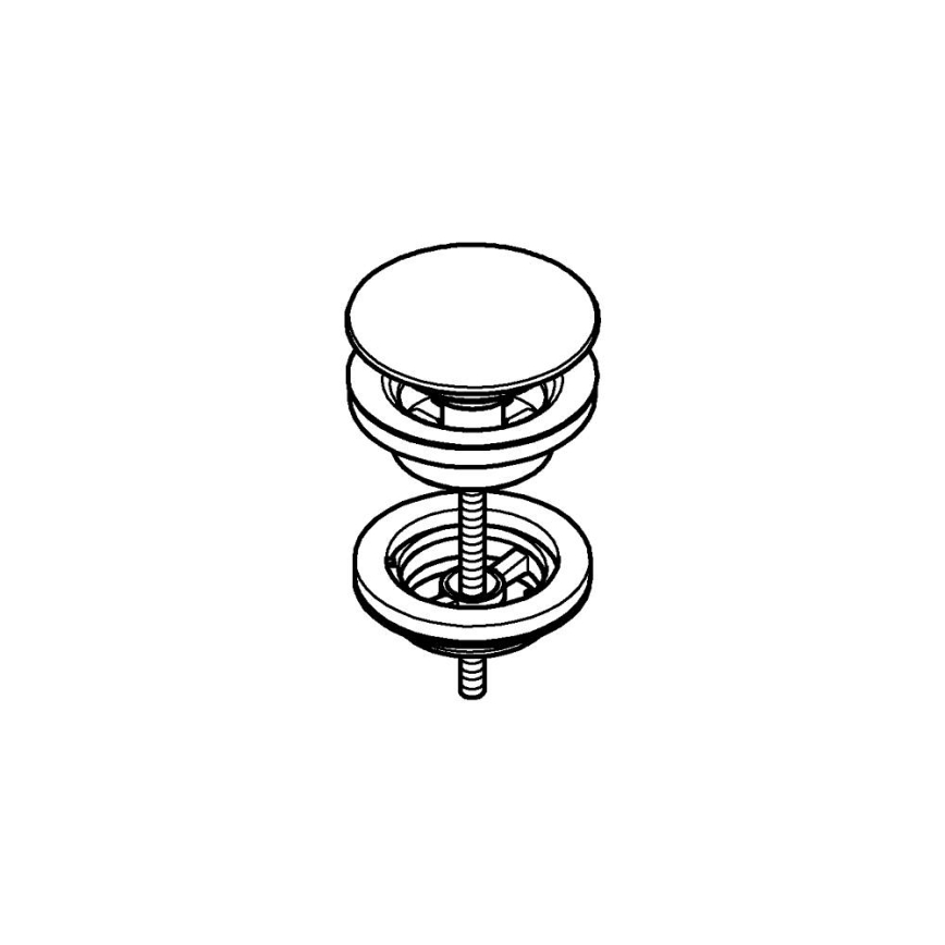 GROHE 65807A00 - Set de evacuare cu ventil click-clack pentru lavoar cu preaplin, grafit