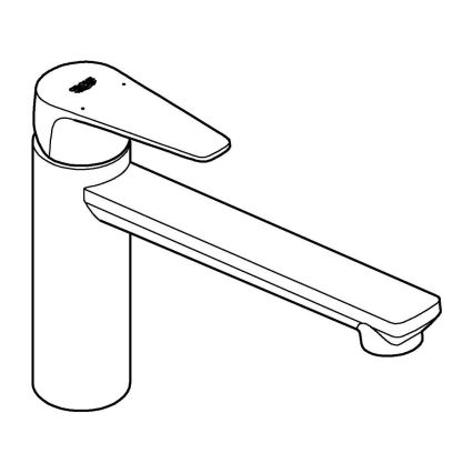 GROHE BAUEDGE 31693000 - Baterie pentru chiuvetă, înălțime 193 mm, crom lucios