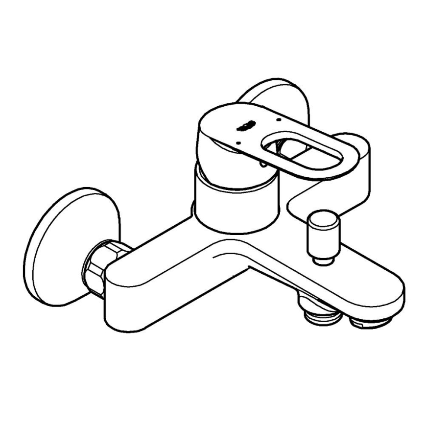 GROHE BAULOOP 23603000 - baterie pentru cadă DN 15, crom lucios