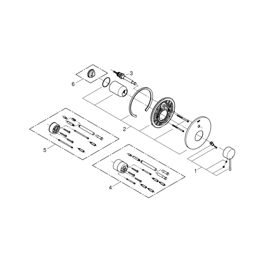 GROHE ESSENCE 19285001 - baterie de cadă încastrată, crom lucios