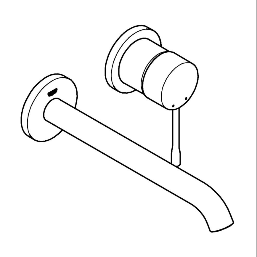 GROHE ESSENCE Baterie pentru lavoar, cu două găuri, 230 mm, grafit — 19967AL1