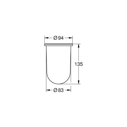 GROHE ESSENTIALS 40393000 - Pahar de rezervă, transparent