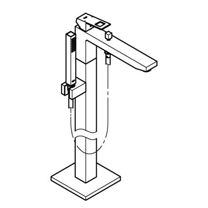 GROHE EUROCUBE baterie pentru cadă 298 mm, crom lucios — 23672001