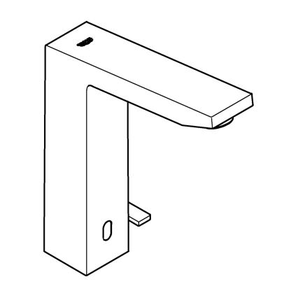 GROHE EUROCUBE E 36440000 - Baterie electronică pentru lavoar cu senzor infraroșu, DN 15, crom