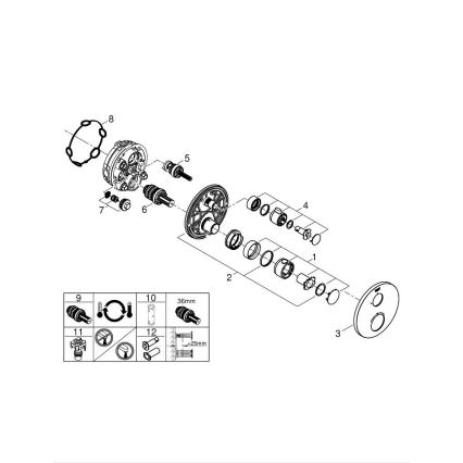 GROHE GROHTHERM 24075000 - Baterie termostatică pentru duș, crom lucios