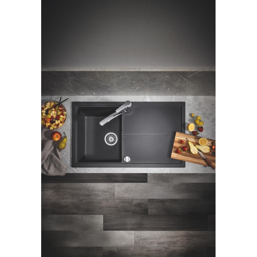 GROHE K400 31640AP0 - chiuvetă din compozit, 860 × 500 mm, granit/negru