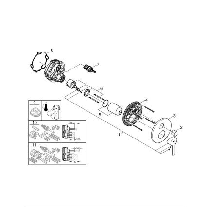 GROHE LINEARE 24095001 - baterie, crom lucios