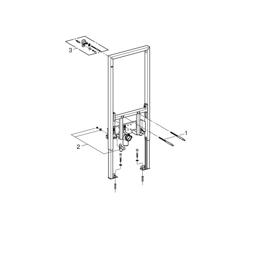 GROHE Modul pentru bideu RAPID SL 1,13 m alb - 38553001