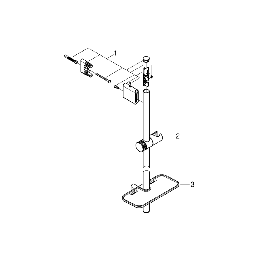 GROHE RAINSHOWER SMARTACTIVE 26603000 - bară de duș 900 mm, crom lucios