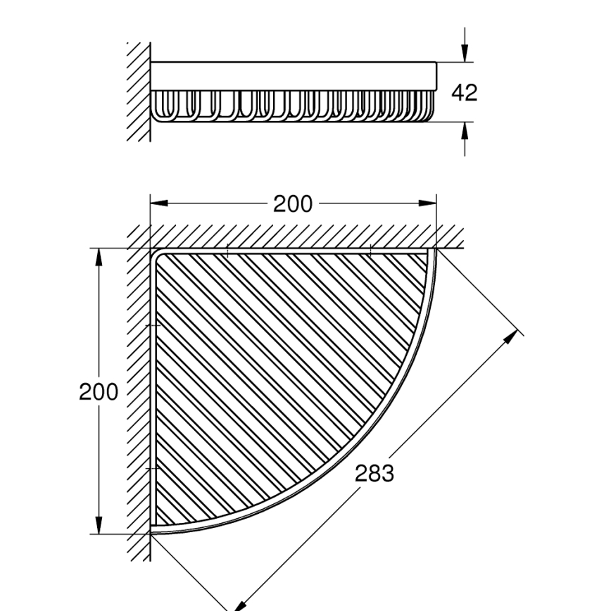 GROHE Selection Cube 40809000 - Suport săpun din sârmă, 20 × 20 cm, crom lucios