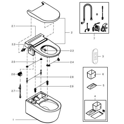 GROHE SENSIA 36507SH0 - Toaletă cu duș, 600 × 387 × 403 mm, ceramică, alb