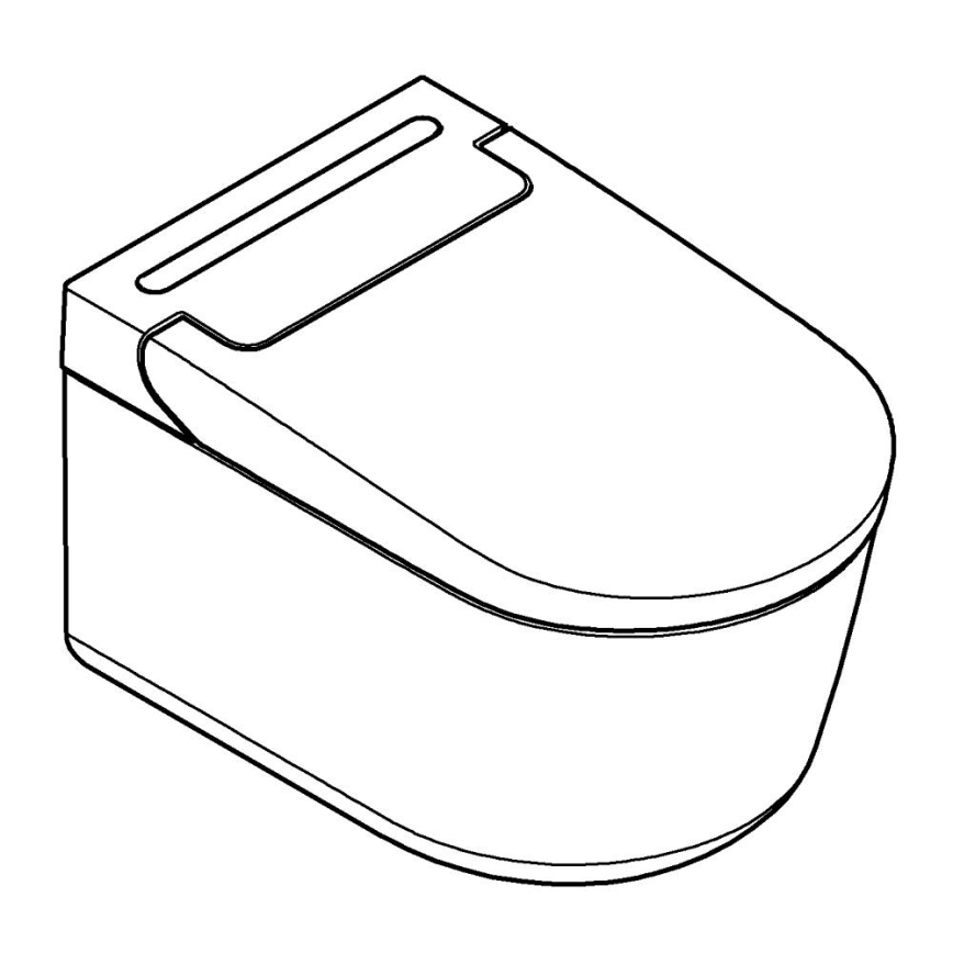 GROHE SENSIA 36507SH0 - Toaletă cu duș, 600 × 387 × 403 mm, ceramică, alb