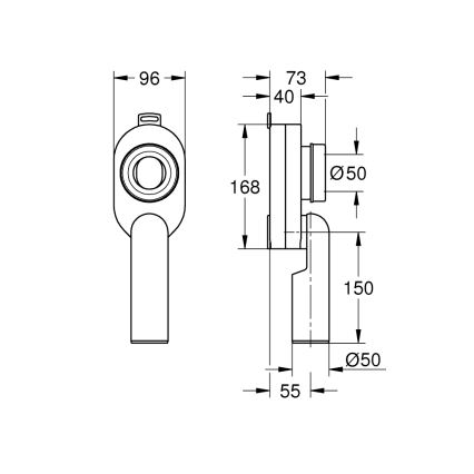 GROHE Sifon pentru pisoar BAU CERAMIC 39733000