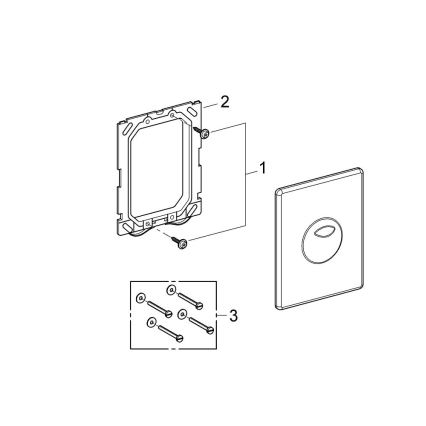 GROHE SKATE 38862SH0 - Plăcuță de acționare 156 × 197 mm, albă
