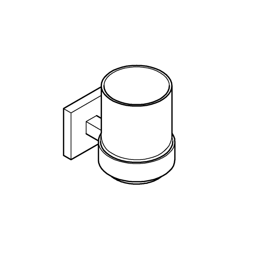 GROHE START CUBE 410972430 - Pahar cu suport pentru baie, negru