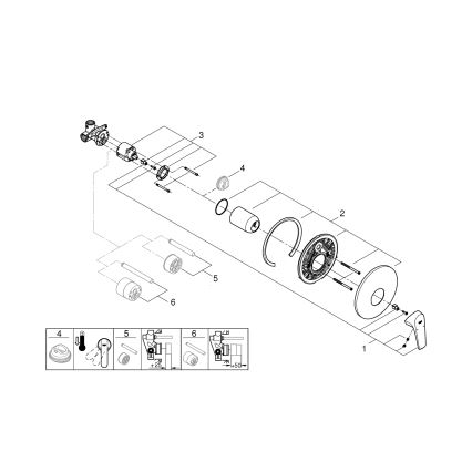 GROHE START FLOW 29116000 - baterie de duș, crom lucios