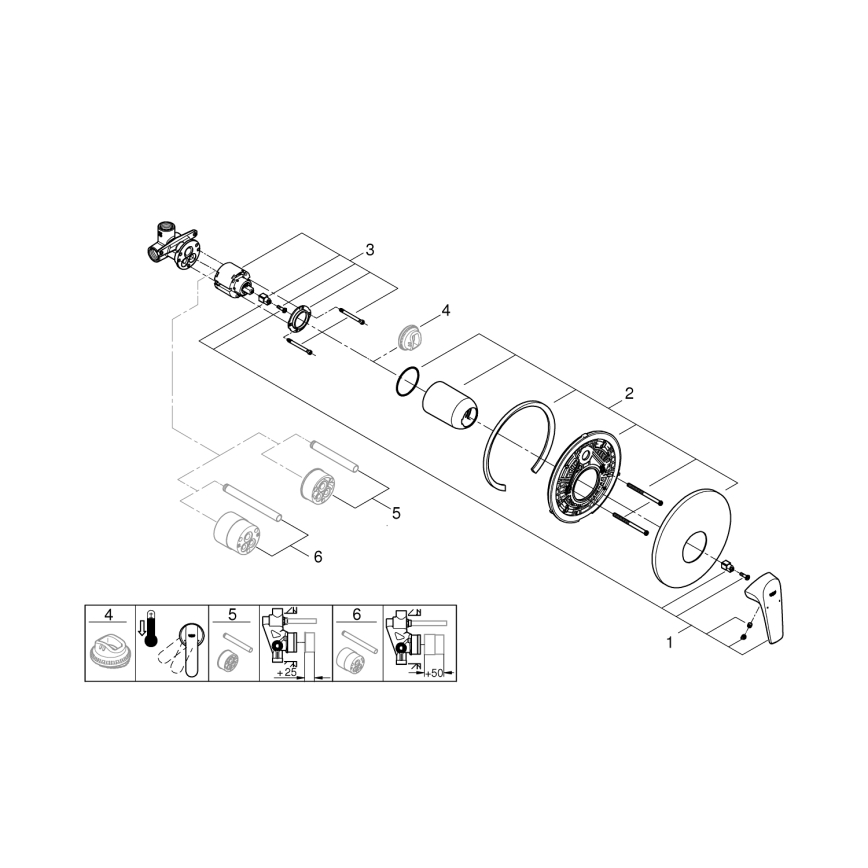 GROHE START FLOW 29116000 - baterie de duș, crom lucios