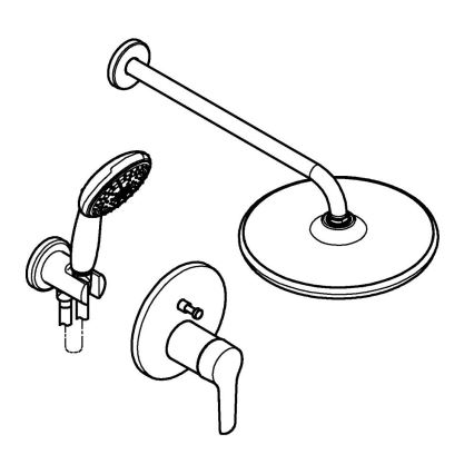 GROHE START VITALIO START 250 - Sistem de duș încorporat, crom 25292000