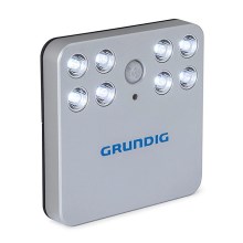 Grundig 129 - Aplică de perete LED cu senzor 8xLED/6xAAA