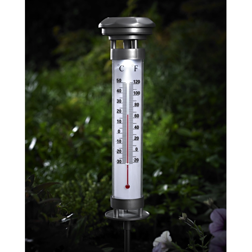 Grundig 89640 - Lampă solară LED cu termometru LED/1,2V 600 mAh IP44
