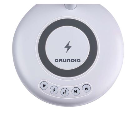 Grundig - Lampă de birou LED 3-în-1 cu încărcare wireless și difuzor, LED/15W/5V