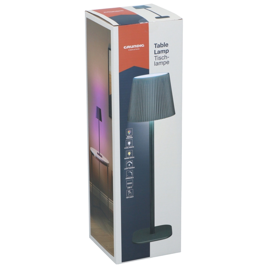 Grundig - Lampă de birou tactilă LED RGB reglabilă LED/5V 1200 mAh