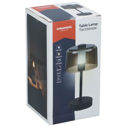 Grundig - Lampă de masă tactilă LED cu intensitate reglabilă, 5V, 800 mAh