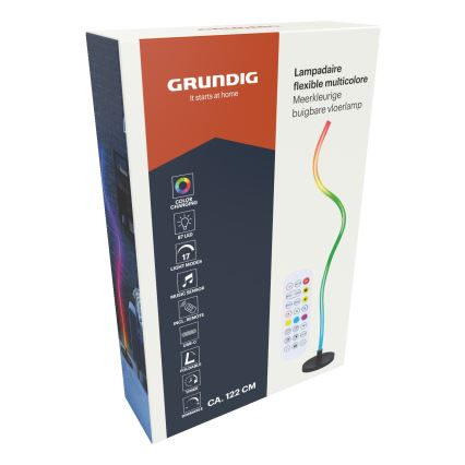 Grundig - LED RGB lampă de podea reglabilă LED/5W/5V + telecomandă