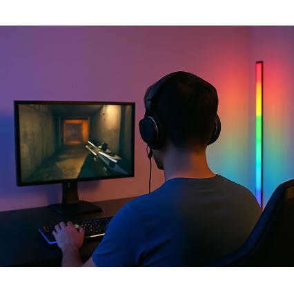 Grundig - Lampă de podea LED RGBW reglabilă LED/6W/230V + telecomandă