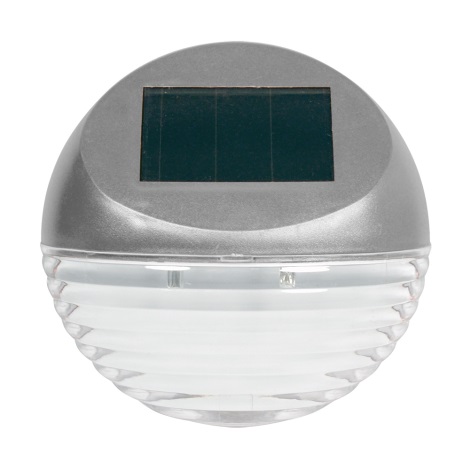Grundig - LED Aplică perete solară 2xLED/1xAA argintie