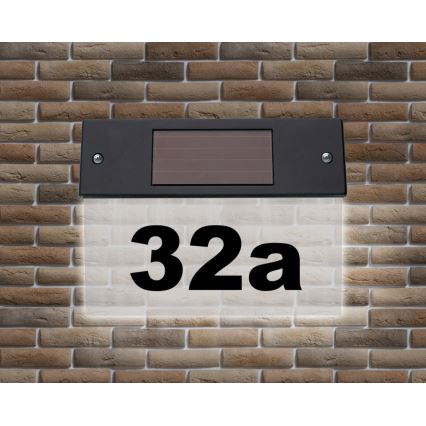 Grundig - Număr casă solar LED LED/1,2V 600 mAh IP44