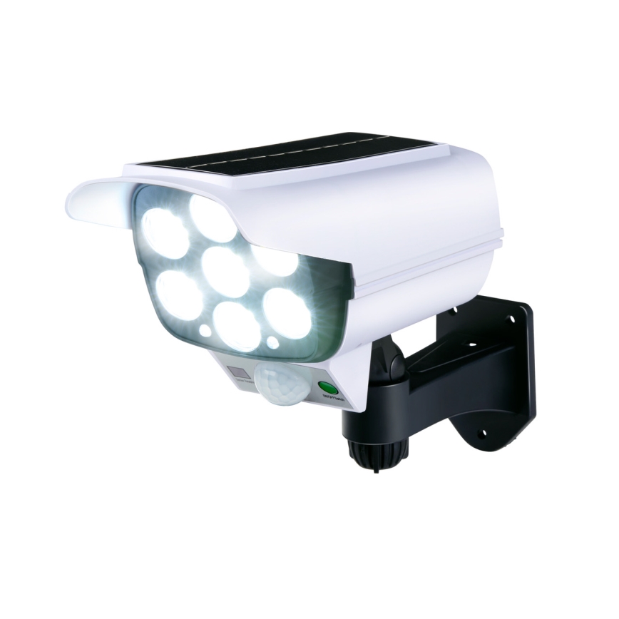 Grundig - Machetă de cameră de supraveghere solară cu LED și senzor, 1,2 V 800 mAh + telecomandă