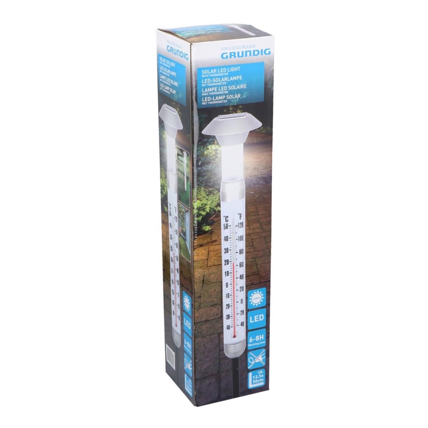Grundig - Termometru solar LED 1xAAA 600 mAh IP44