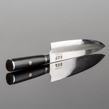 Gudaro - Cuțit de bucătar AKIRO din oțel damasc cu 67 de straturi, lungime 20 cm (8), negru