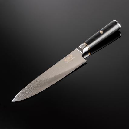 Gudaro - Cuțit de bucătar AKIRO din oțel damasc cu 67 de straturi, lungime 20 cm (8), negru