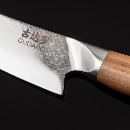 Gudaro - Cuțit de bucătar damasc TAKUMI 8, oțel cu 67 de straturi, lungime 20 cm, mâner din nuc