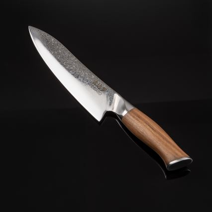 Gudaro - Cuțit de bucătar damasc TAKUMI 8, oțel cu 67 de straturi, lungime 20 cm, mâner din nuc