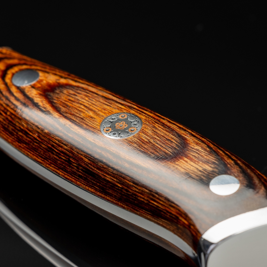 Gudaro - Cuțit de bucătar FENG din oțel Damasc 8, 67 de straturi de oțel, lungime 20 cm