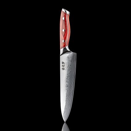 Gudaro - Cuțit de bucătar KENSHO 8, din oțel damasc cu 67 de straturi, lungime 20 cm