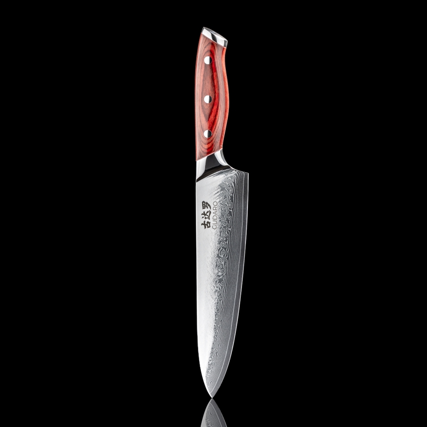 Gudaro - Cuțit de bucătar KENSHO 8, din oțel damasc cu 67 de straturi, lungime 20 cm