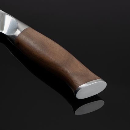 Gudaro - Cuțit Santoku din oțel damasc TAKUMI 7, 67 de straturi de oțel, lungime 17,5 cm, mâner din nuc