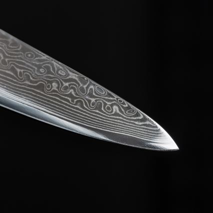 Gudaro - Cuțit de bucătărie din oțel damasc SHIRO 3,5, 67 de straturi de oțel, lungime 9,5 cm