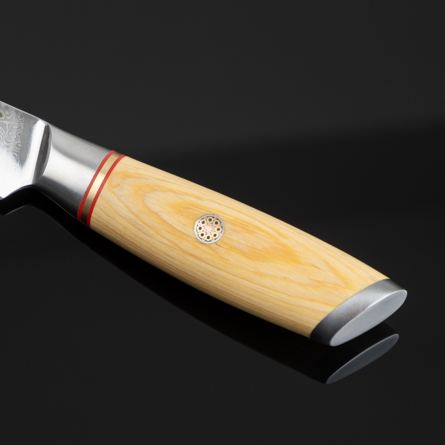 Gudaro - Cuțit de bucătărie HIKARI, lamă Damasc 3,5, 67 de straturi de oțel, lungime 9,5 cm
