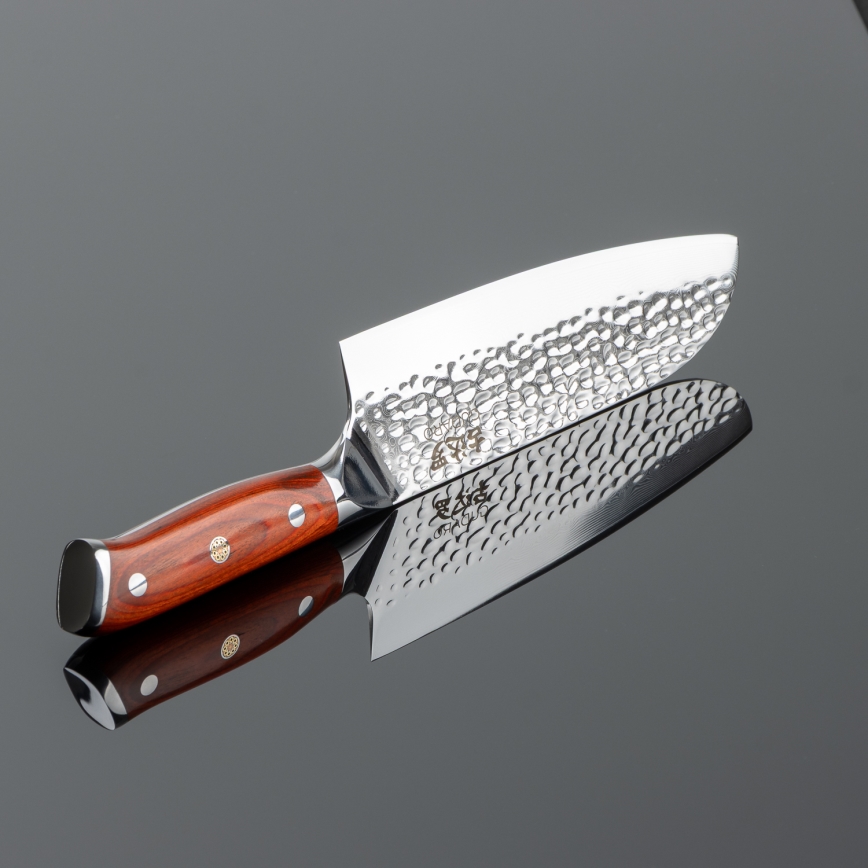 Gudaro - Cuțit de bucătărie Santoku MIYABI 7, din oțel damasc cu 67 de straturi, lungime 17,5 cm