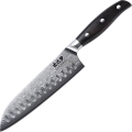 Gudaro - Cuțit de bucătărie Santoku SHIRO 7, oțel damasc, 67 de straturi, lungime 17,5 cm