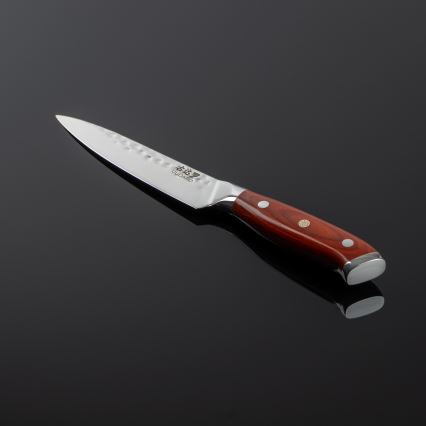 Gudaro - Cuțit universal de bucătărie MIYABI 5, oțel Damasc, 67 de straturi, lungime 12,5 cm
