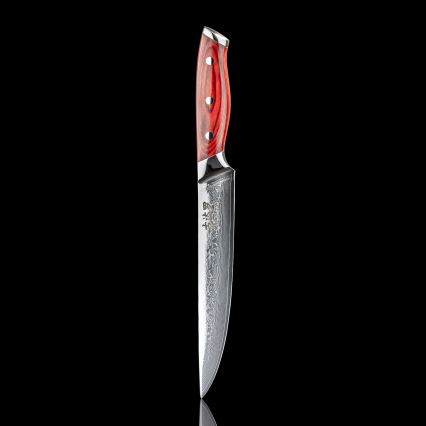 Gudaro - Cuțit de feliat KENSHO 8, oțel Damasc, 67 de straturi, lungime 20 cm