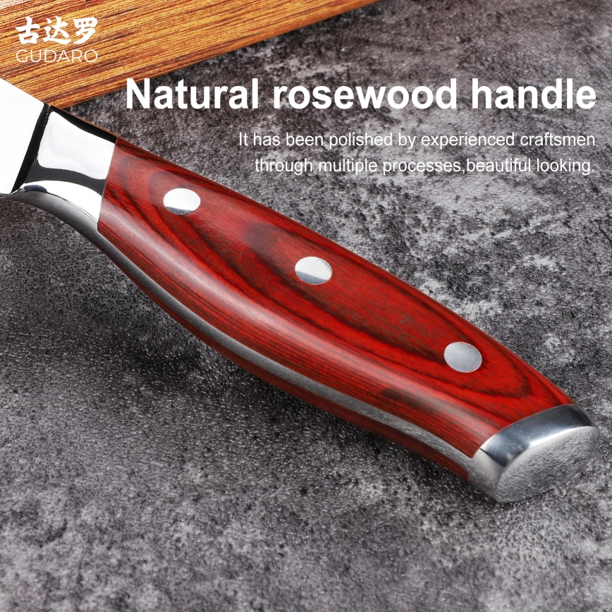 Gudaro - Cuțit pentru dezosat KENSHO, oțel damasc, 15 cm (6), 67 de straturi de oțel