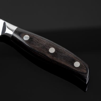 Gudaro - Cuțit pentru feliat SHIRO 8, din oțel damasc, 67 de straturi, lungime 20 cm