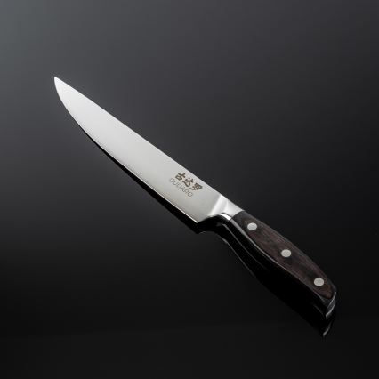 Gudaro - Cuțit pentru feliat SHIRO 8, din oțel damasc, 67 de straturi, lungime 20 cm